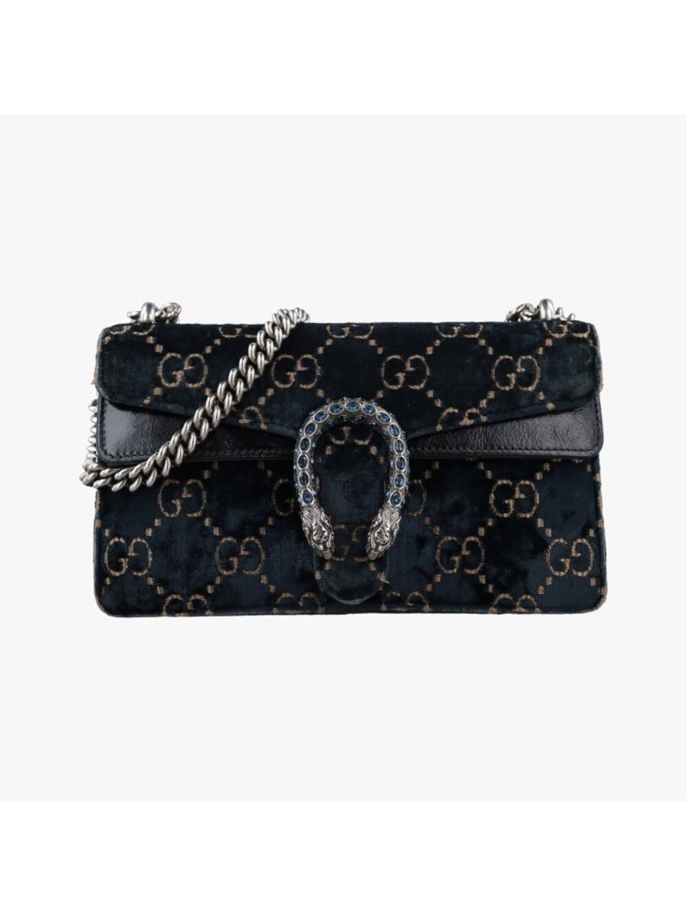 Gucci Dionysus Navy Velour Shoulder Bag